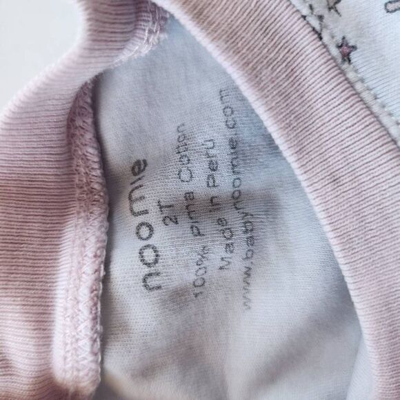 Noomie 2t 100% pima cotton Peru happy donut pajama set 2 piece hand printed - Picture 5 of 9